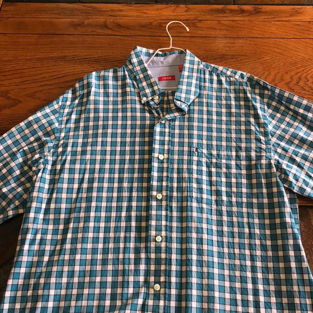 Izod Blue Plaid Shirt